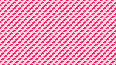 Canlı macenta çift kalp büyüleyici, pürüzsüz bir desen yaratır, ince noktalı beyaz bir arka plan üzerinde titizlikle düzenlenir, derin aşk, romantizm ve neşeli bir kutlama hissi uyandırır, bu çok yönlü