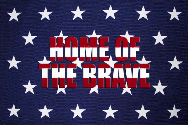 Sterren achtergrond met "Home van The Brave" in strepen — Stockfoto