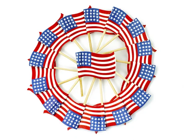 Amerikaanse vlaggen in de vorm van een pinwheel — Stockfoto
