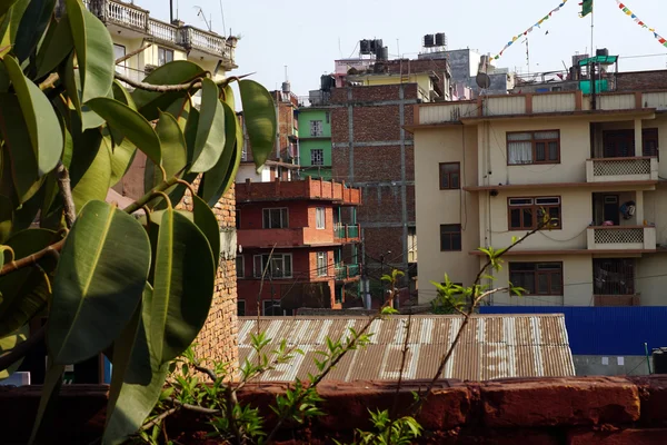 Katmandu, Nepal - 11 Nisan, 2016: sokakları ve şehir'in mimaride