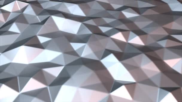 Darstellung Geometrischer Abstrakter Hintergrund Schleifenanimation Langsam Bewegte Dreiecke — Stockvideo