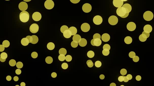 Fundo Abstrato Preto Com Bolhas Amarelas Pop Renderização Animação Loop — Vídeo de Stock