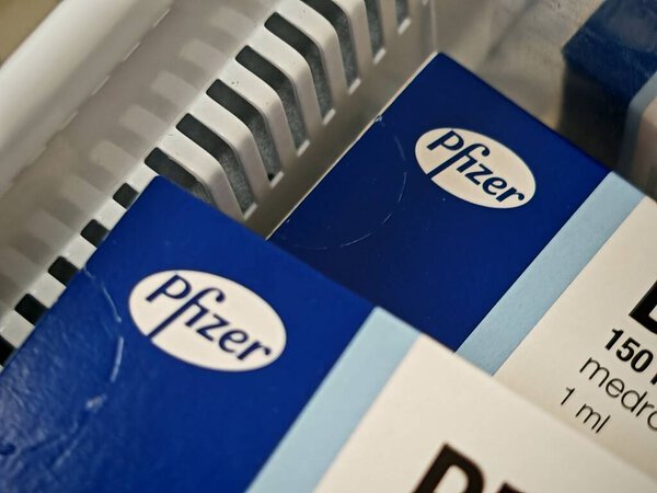 Прага, Чешская Республика - 9 июня 2025 года: DEPO-PROVERA by PFIZER, containing MEDROXYPROGESTERONE ACETATE, is an injectable contraceptive used for long-term birth control by preventing ovulation