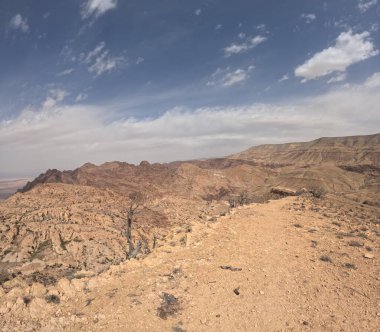 Wadi Rum Çölü Ürdün. Kızıl çöl ve Jabal Al Qattar dağı. Yıldız Savaşları, Arabistanlı Lawrence filmlerinin çekildiği ünlü filmler..