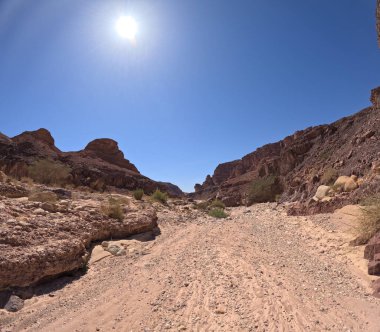 Wadi Rum Çölü Ürdün. Kızıl çöl ve Jabal Al Qattar dağı. Yıldız Savaşları, Arabistanlı Lawrence filmlerinin çekildiği ünlü filmler..