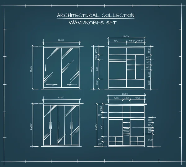 Conjunto de Armarios — Archivo Imágenes Vectoriales