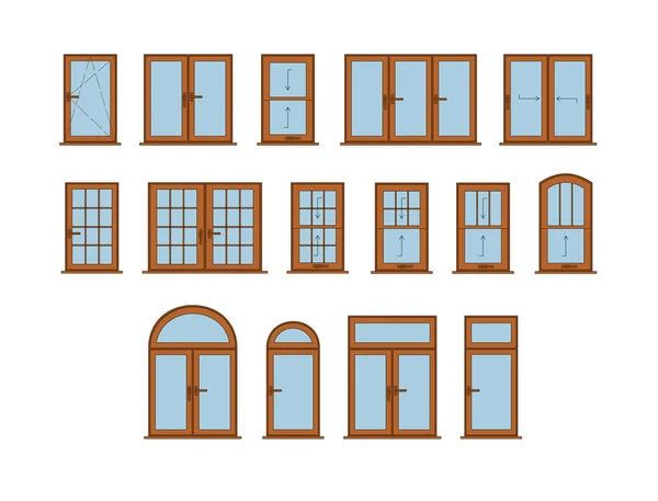 Set de ventanas vectoriales — Archivo Imágenes Vectoriales