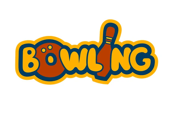 Helder Bowling teken — Stockvector