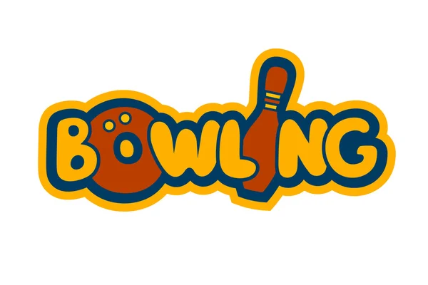 Élénk Bowling jele — Stock Vector