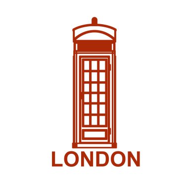 Londra telefon kulübesi üzerinde beyaz foto-gerçekçi vektör illüstrasyon izole