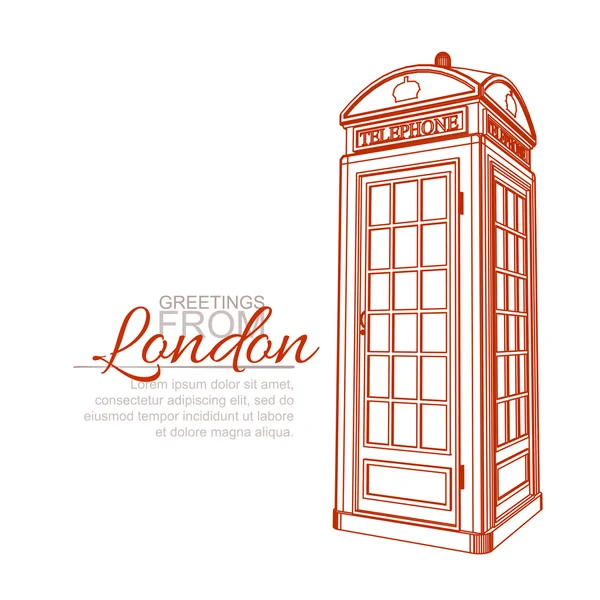 Лондон Вітальна листівка — стоковий вектор