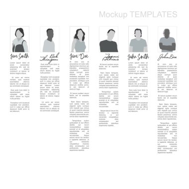 İnsanlarla mockup şablonları