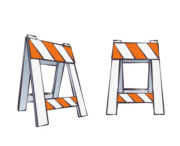 Cartoon Barrières routières — Image vectorielle