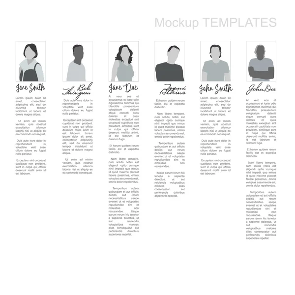 İnsanlarla mockup şablonları