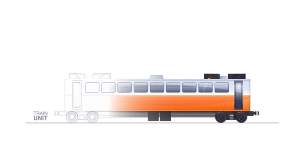 Train Technical Illustration — Stock Vector