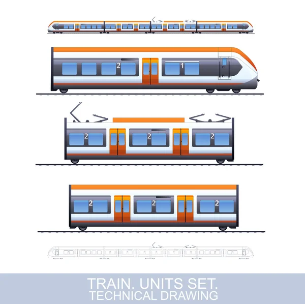 Speed tåg Illustration — Stock vektor