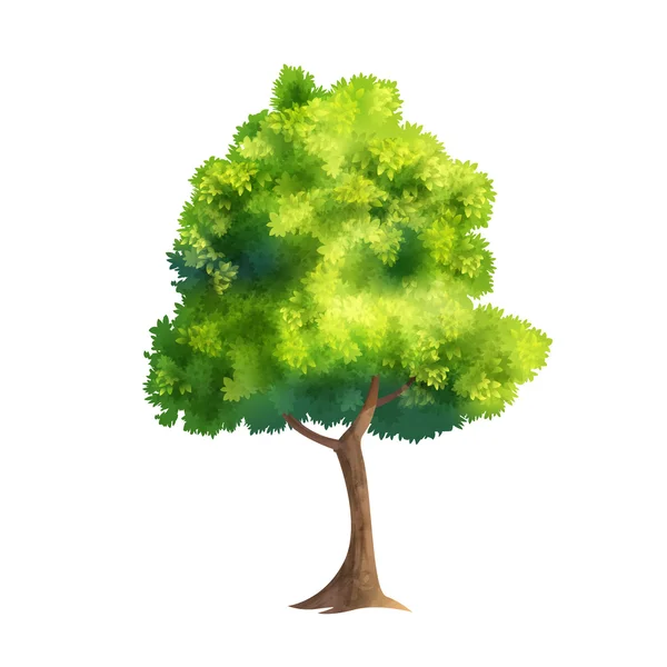 Color Vector Tree — Stock Vector