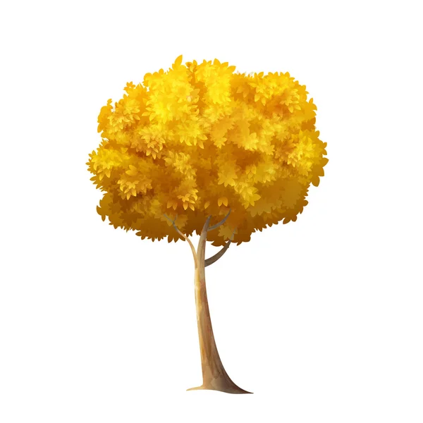 Isolierter Herbstbaum — Stockvektor