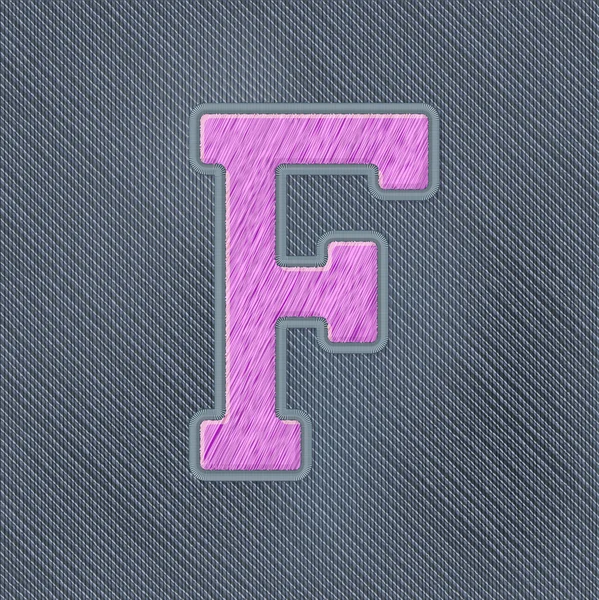 Alphabet Patch Broderie — Image vectorielle