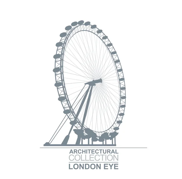 Roda olho de Londres — Vetor de Stock