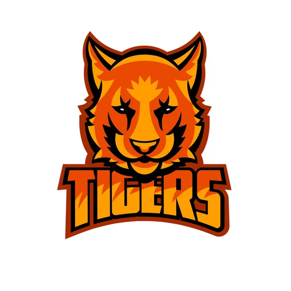 Tiger Mascot Shield — Stock Vector