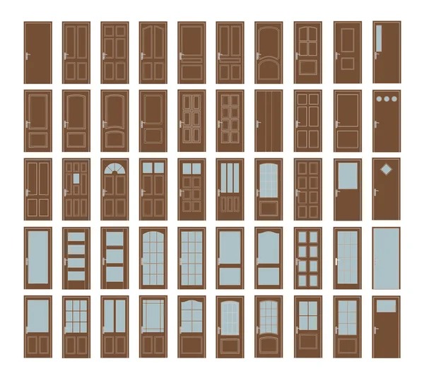 Portas interiores coleção — Vetor de Stock