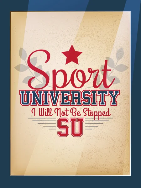 Esporte Varsity Poster — Vetor de Stock