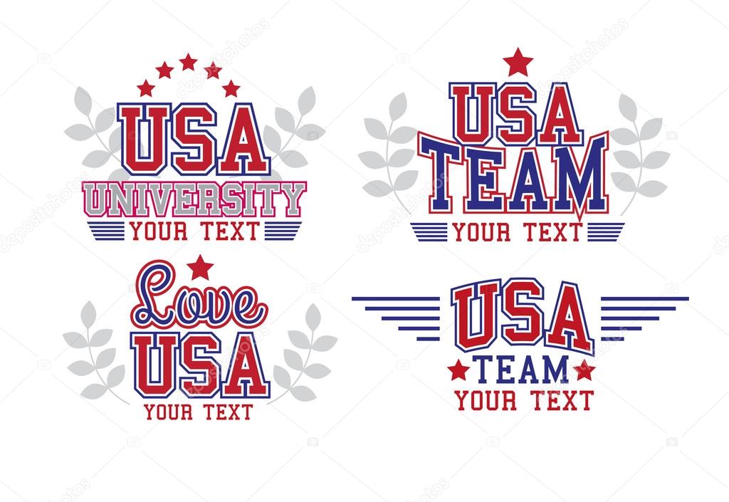 USA Badges Set