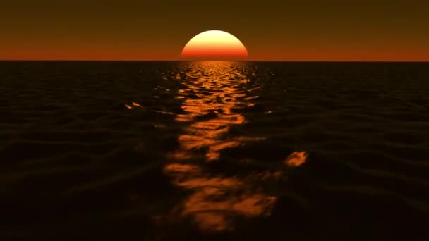 Coucher de soleil à la mer animation 