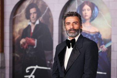Guatemalalı-Amerikalı aktör Oscar Isaac, Netflix 'in' Frankenstein 'ının Los Angeles galasına 6 Ekim 2025' te Miracle Mile, Los Angeles, Kaliforniya, ABD 'deki Academy Museum of Motion Pictures' a geldi..