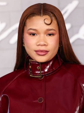 Amerikalı aktris Storm Reid, Netflix 'in' Frankenstein 'ın Los Angeles galasına 6 Ekim 2025' te ABD 'nin Los Angeles eyaletindeki Miracle Mile, Los Angeles, Kaliforniya' daki Academy Museum of Motion Pictures 'a geldi..