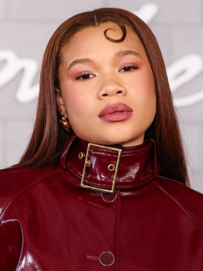 Amerikalı aktris Storm Reid, Netflix 'in' Frankenstein 'ın Los Angeles galasına 6 Ekim 2025' te ABD 'nin Los Angeles eyaletindeki Miracle Mile, Los Angeles, Kaliforniya' daki Academy Museum of Motion Pictures 'a geldi..