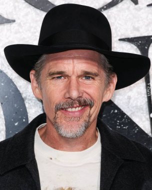 American actor, director, writer, novelist Ethan Hawke arrives at the World Premiere Of Universal Pictures And Blumhouse Productions' 'Black Phone 2' held at the TCL Chinese Theatre IMAX on October 8, 2025 in Hollywood, Los Angeles, California, USA.