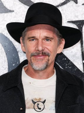 American actor, director, writer, novelist Ethan Hawke arrives at the World Premiere Of Universal Pictures And Blumhouse Productions' 'Black Phone 2' held at the TCL Chinese Theatre IMAX on October 8, 2025 in Hollywood, Los Angeles, California, USA.