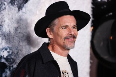 American actor, director, writer, novelist Ethan Hawke arrives at the World Premiere Of Universal Pictures And Blumhouse Productions' 'Black Phone 2' held at the TCL Chinese Theatre IMAX on October 8, 2025 in Hollywood, Los Angeles, California, USA.