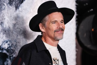 American actor, director, writer, novelist Ethan Hawke arrives at the World Premiere Of Universal Pictures And Blumhouse Productions' 'Black Phone 2' held at the TCL Chinese Theatre IMAX on October 8, 2025 in Hollywood, Los Angeles, California, USA.