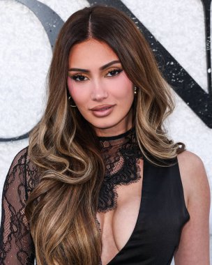 Canadian model, influencer, reality TV star, and entrepreneur Francesca Farago arrives at the World Premiere Of Universal Pictures And Blumhouse Productions' 'Black Phone 2' held at the TCL Chinese Theatre IMAX on October 8, 2025 in Hollywood