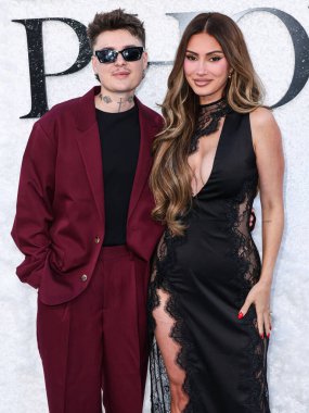 Jesse Sullivan and Canadian model, influencer, reality TV star, and entrepreneur Francesca Farago arrive at the World Premiere Of Universal Pictures And Blumhouse Productions' 'Black Phone 2' held at the TCL Chinese Theatre IMAX on October 8, 2025 
