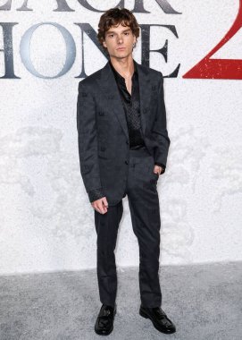 American actor and ballet dancer Mason Thames arrives at the World Premiere Of Universal Pictures And Blumhouse Productions' 'Black Phone 2' held at the TCL Chinese Theatre IMAX on October 8, 2025 in Hollywood, Los Angeles, California, United States.