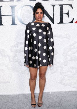 Tiffany Smith arrives at the World Premiere Of Universal Pictures And Blumhouse Productions' 'Black Phone 2' held at the TCL Chinese Theatre IMAX on October 8, 2025 in Hollywood, Los Angeles, California, United States. 