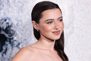 American actress Violet McGraw arrives at the World Premiere Of Universal Pictures And Blumhouse Productions' 'Black Phone 2' held at the TCL Chinese Theatre IMAX on October 8, 2025 in Hollywood, Los Angeles, California, United States.