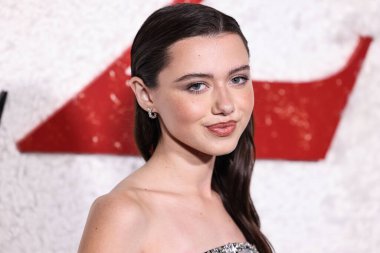 American actress Violet McGraw arrives at the World Premiere Of Universal Pictures And Blumhouse Productions' 'Black Phone 2' held at the TCL Chinese Theatre IMAX on October 8, 2025 in Hollywood, Los Angeles, California, United States.