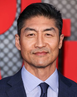 American actor Brian Tee arrives at the Los Angeles Special Screening Of Netflix's 'A House of Dynamite' held at The Egyptian Theatre Hollywood on October 9, 2025 in Hollywood, Los Angeles, California, United States. 