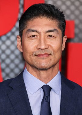 American actor Brian Tee arrives at the Los Angeles Special Screening Of Netflix's 'A House of Dynamite' held at The Egyptian Theatre Hollywood on October 9, 2025 in Hollywood, Los Angeles, California, United States. 