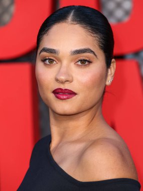 American actress and singer Brittany O'Grady arrives at the Los Angeles Special Screening Of Netflix's 'A House of Dynamite' held at The Egyptian Theatre Hollywood on October 9, 2025 in Hollywood, Los Angeles, California, United States