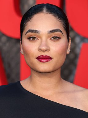 American actress and singer Brittany O'Grady arrives at the Los Angeles Special Screening Of Netflix's 'A House of Dynamite' held at The Egyptian Theatre Hollywood on October 9, 2025 in Hollywood, Los Angeles, California, United States