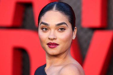 American actress and singer Brittany O'Grady arrives at the Los Angeles Special Screening Of Netflix's 'A House of Dynamite' held at The Egyptian Theatre Hollywood on October 9, 2025 in Hollywood, Los Angeles, California, United States