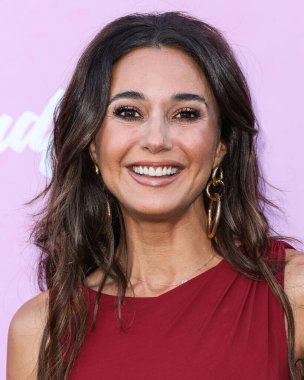 Canadian-American actress Emmanuelle Chriqui arrives at the 35th Annual EMA (Environmental Media Association) Awards Gala 2025 held at CBS Radford Studio Center on October 11, 2025 in Studio City, Los Angeles, California, United States.