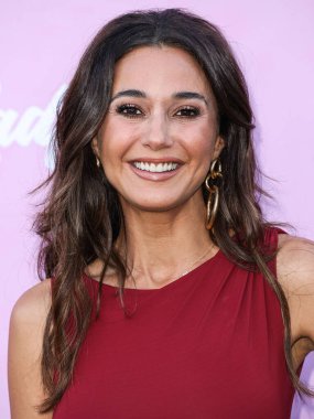 Canadian-American actress Emmanuelle Chriqui arrives at the 35th Annual EMA (Environmental Media Association) Awards Gala 2025 held at CBS Radford Studio Center on October 11, 2025 in Studio City, Los Angeles, California, United States.