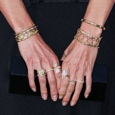 Hands of American actress, entrepreneur, and environmentalist Nikki Reed arrives at the 35th Annual EMA Awards Gala 2025 held at CBS Radford Studio Center on October 11, 2025 in Studio City, Los Angeles, California, USA.